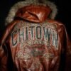 PELLE PELLE CHITOWN FUR HOODED BROWN LEATHER JACKET